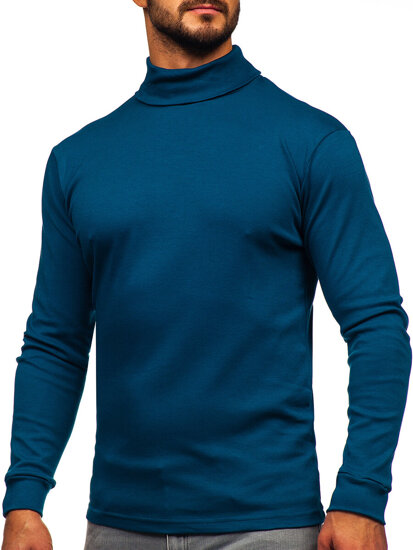 Uomo Maglione a collo alto basic Indaco Bolf 535