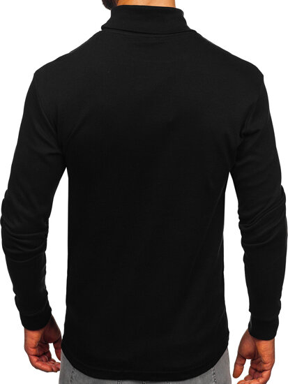 Uomo Maglione a collo alto basic Nero Bolf 535