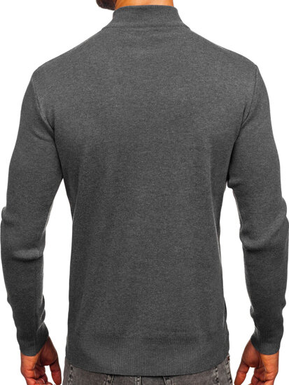 Uomo Maglione dolcevita basic Grafite Bolf H2402