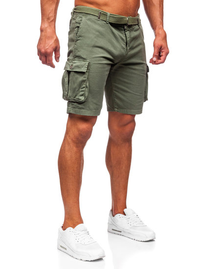 Uomo Pantaloncini cargo with belt Khaki Bolf 010