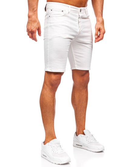 Uomo Pantaloncini in jeans Bianco Bolf 0354