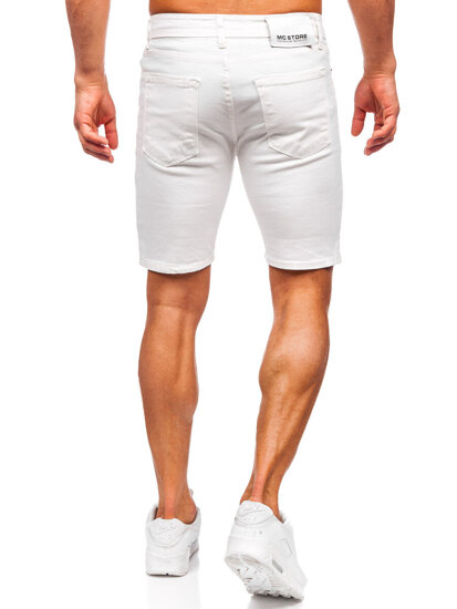 Uomo Pantaloncini in jeans Bianco Bolf 0354