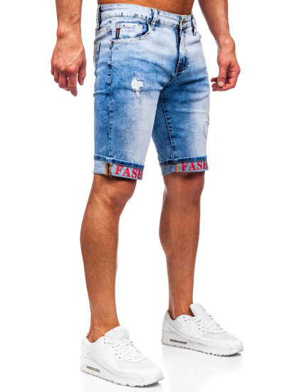 Uomo Pantaloncini in jeans Blu Bolf TF192