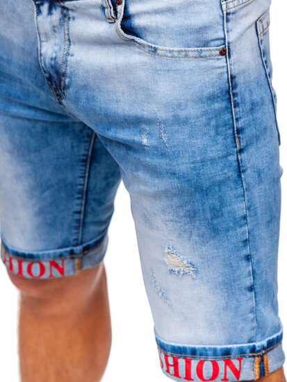 Uomo Pantaloncini in jeans Blu Bolf TF192