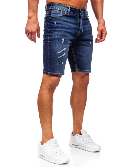 Uomo Pantaloncini in jeans Blu scuro Bolf 0438