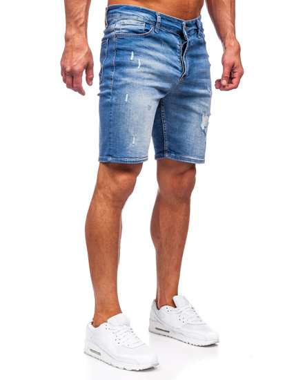 Uomo Pantaloncini in jeans Blu scuro Bolf 0458