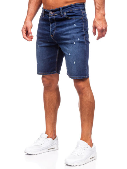 Uomo Pantaloncini in jeans Blu scuro Bolf 5820