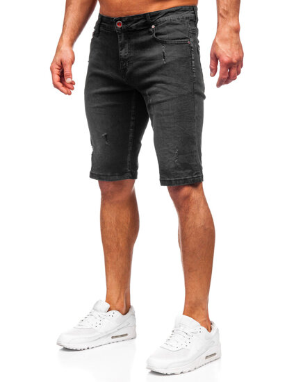 Uomo Pantaloncini in jeans Nero Bolf TF194