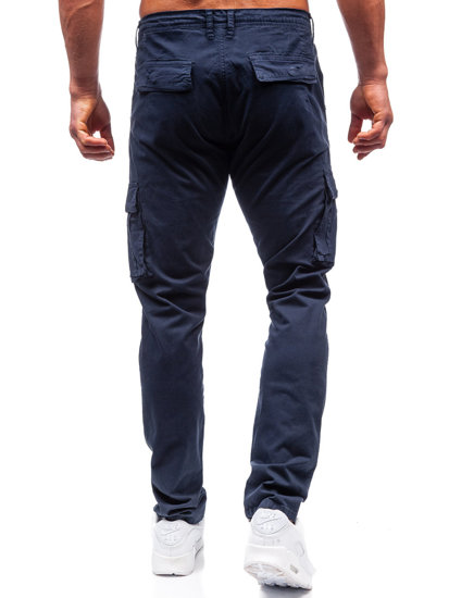 Uomo Pantaloni cargo Blu scuro Bolf J700