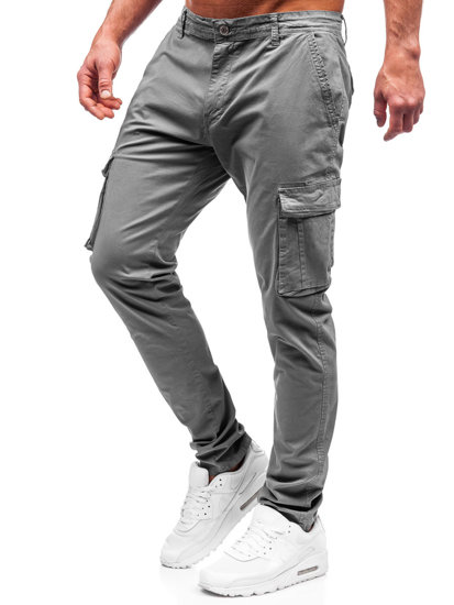 Uomo Pantaloni cargo Grigio Bolf J700