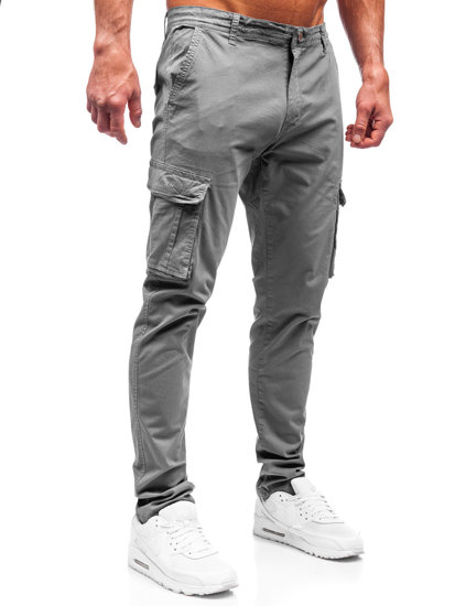 Uomo Pantaloni cargo Grigio Bolf J700