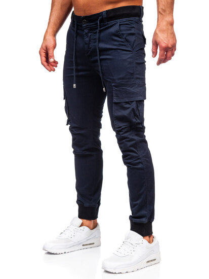 Uomo Pantaloni cargo jogger Blu scuro Bolf MP0208BS