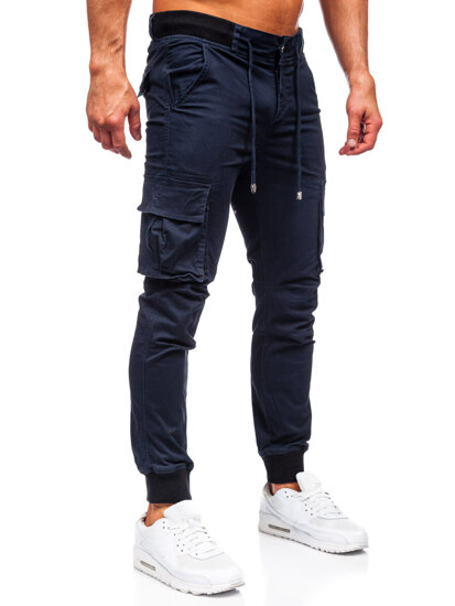 Uomo Pantaloni cargo jogger Blu scuro Bolf MP0208BS