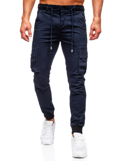 Uomo Pantaloni cargo jogger Blu scuro Bolf MP0208BS