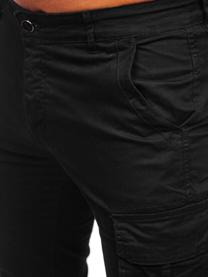 Uomo Pantaloni cargo jogger Nero Bolf MP0202N