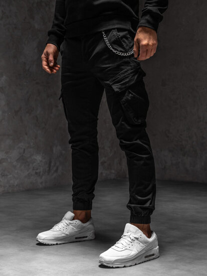 Uomo Pantaloni cargo jogger nero Bolf SK850B