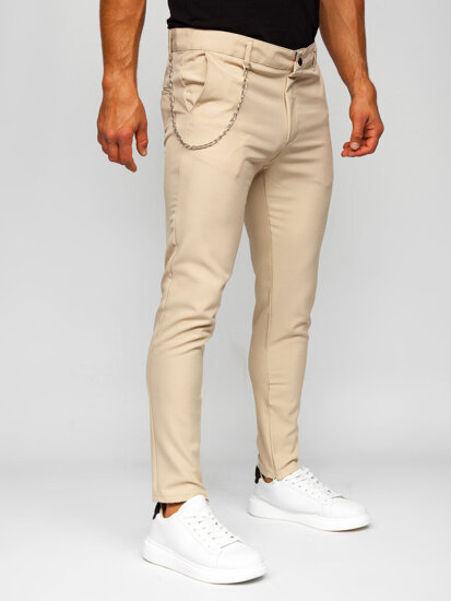 Uomo Pantaloni chino in tessuto Beige Bolf 0059