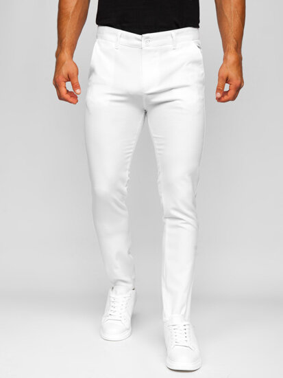 Uomo Pantaloni chino in tessuto Bianco Bolf 0055