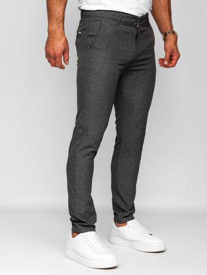 Uomo Pantaloni chino in tessuto Grafite Bolf 0041