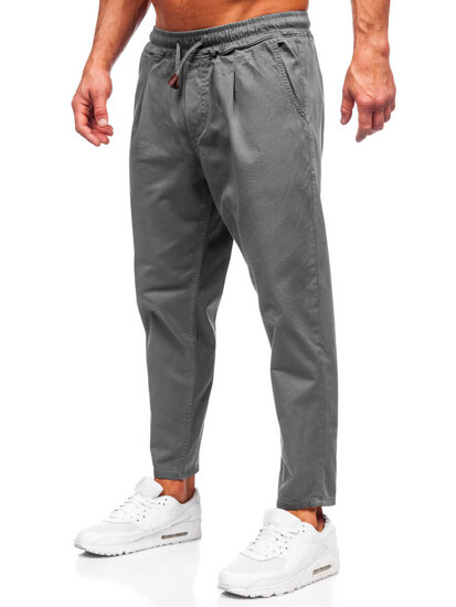 Uomo Pantaloni chino in tessuto Grigio Bolf 6237