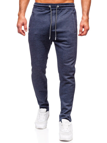 Uomo Pantaloni di tuta caldi Blu scuro Bolf Q1081