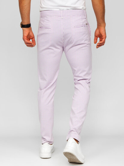 Uomo Pantaloni eleganti a quadri Viola Bolf 184143