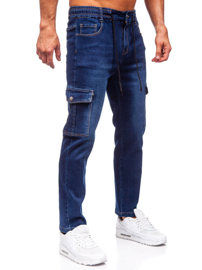 Uomo Pantaloni in jeans cargo blu scuro Bolf 8135