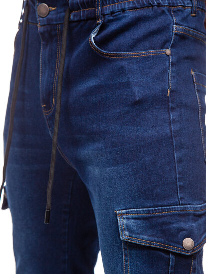 Uomo Pantaloni in jeans cargo blu scuro Bolf 8135