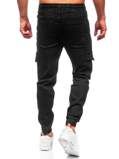 Uomo Pantaloni in jeans cargo jogger nero Bolf 8110