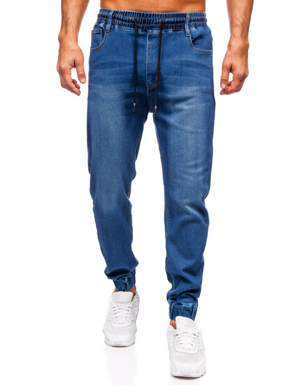 Uomo Pantaloni in jeans jogger Blu scuro Bolf 8152