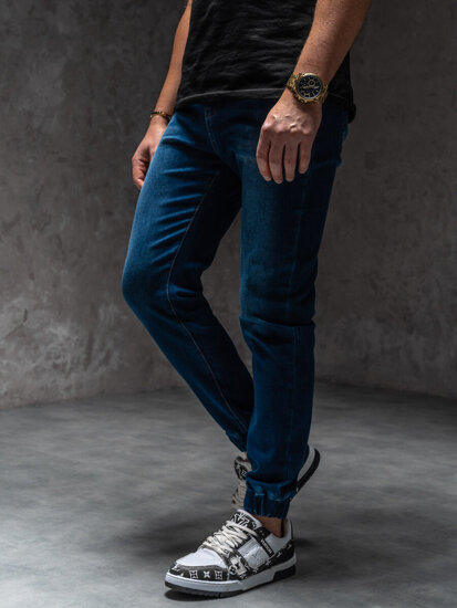 Uomo Pantaloni in jeans jogger Blu scuro Bolf 8152A1