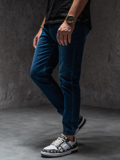 Uomo Pantaloni in jeans jogger Blu scuro Bolf 8163A1