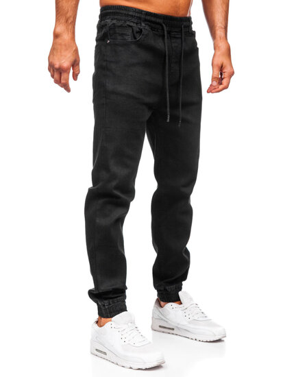 Uomo Pantaloni in jeans jogger Nero Bolf 8161