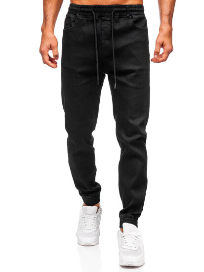 Uomo Pantaloni in jeans jogger Nero Bolf 8161