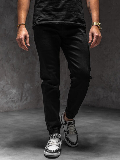 Uomo Pantaloni in jeans jogger Nero Bolf 8161A1