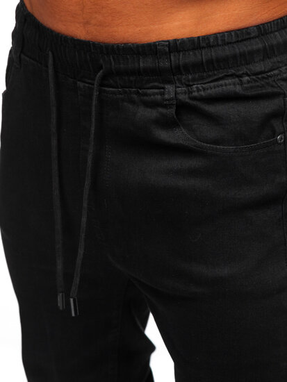 Uomo Pantaloni in jeans jogger Nero Bolf 8162