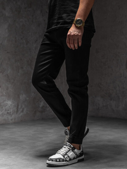 Uomo Pantaloni in jeans jogger Nero Bolf 8162A1