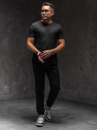 Uomo Pantaloni in jeans jogger Nero Bolf 8162A1