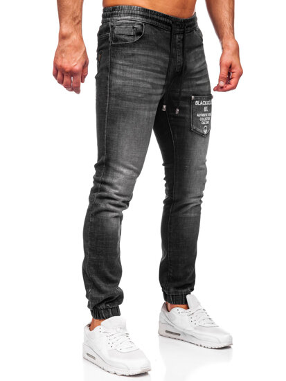 Uomo Pantaloni in jeans jogger Nero Bolf MP0090N