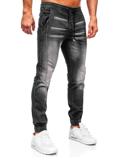 Uomo Pantaloni in jeans jogger Nero Bolf MP0115N