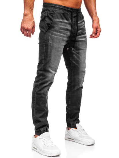 Uomo Pantaloni in jeans jogger Nero Bolf MP0135N