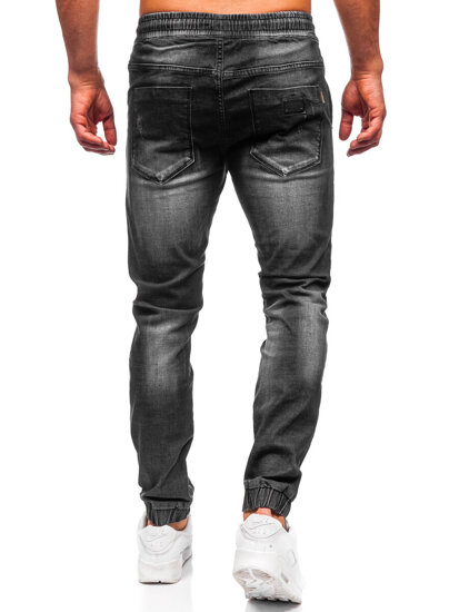 Uomo Pantaloni in jeans jogger Nero Bolf MP0135N