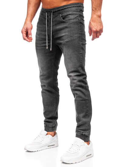 Uomo Pantaloni in jeans jogger Nero Bolf MP0275GS