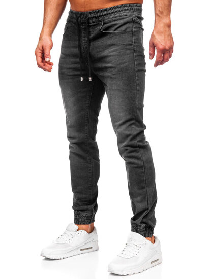 Uomo Pantaloni in jeans jogger Nero Bolf MP0275N