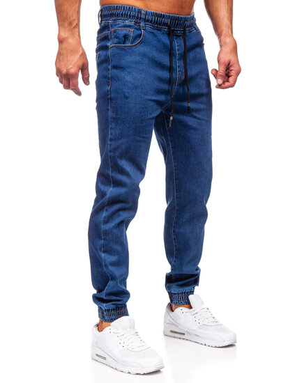 Uomo Pantaloni in jeans jogger blu scuro Bolf 8102