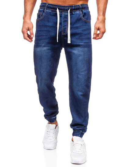 Uomo Pantaloni in jeans jogger blu scuro Bolf 8116