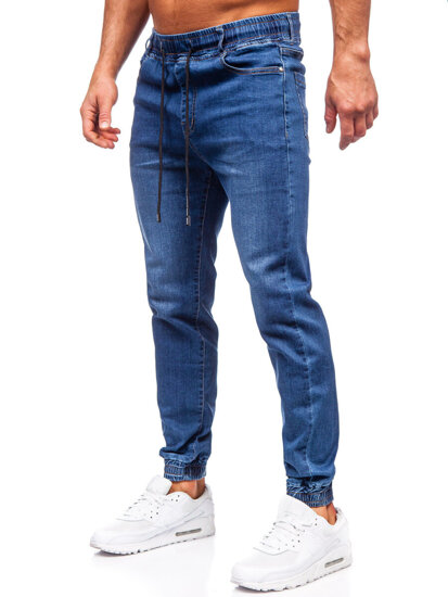 Uomo Pantaloni in jeans jogger blu scuro Bolf 8122