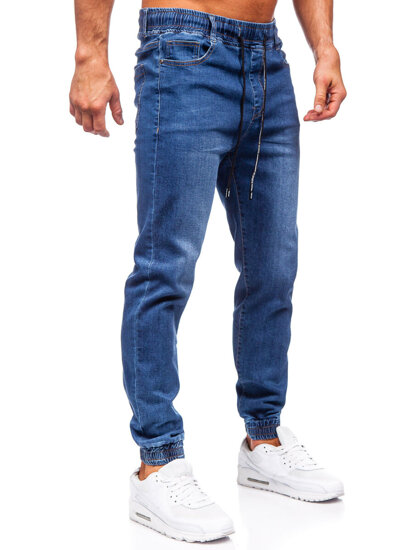 Uomo Pantaloni in jeans jogger blu scuro Bolf 8122