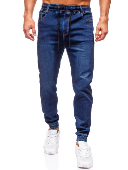 Uomo Pantaloni in jeans jogger blu scuro Bolf 8131