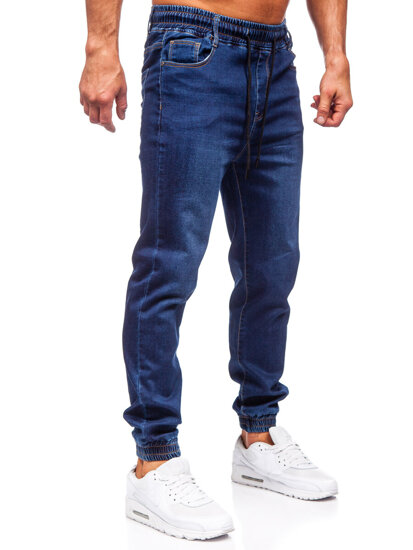 Uomo Pantaloni in jeans jogger blu scuro Bolf 8131